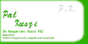 pal kuszi business card